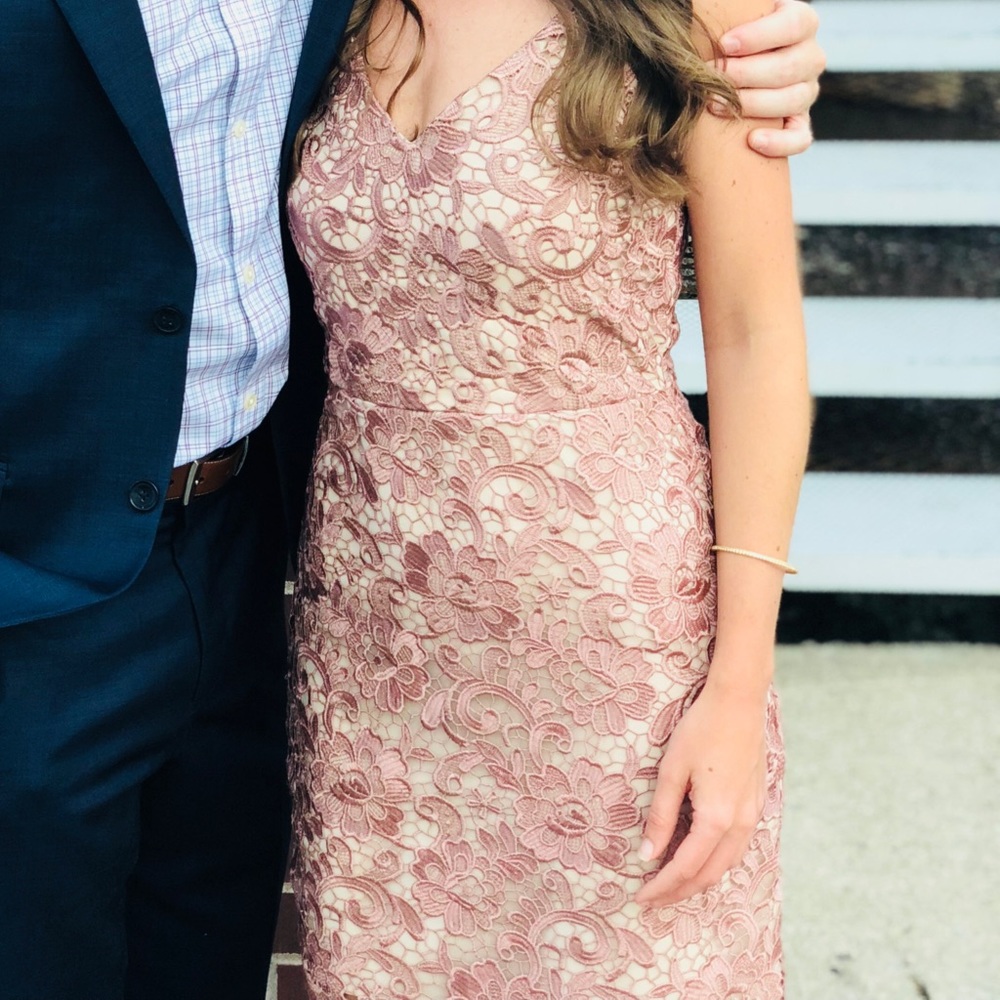 Champagne colored Express dress